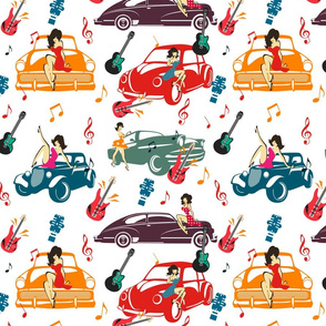 Pin Up Girls Fabric, Wallpaper and Home Decor | Spoonflower