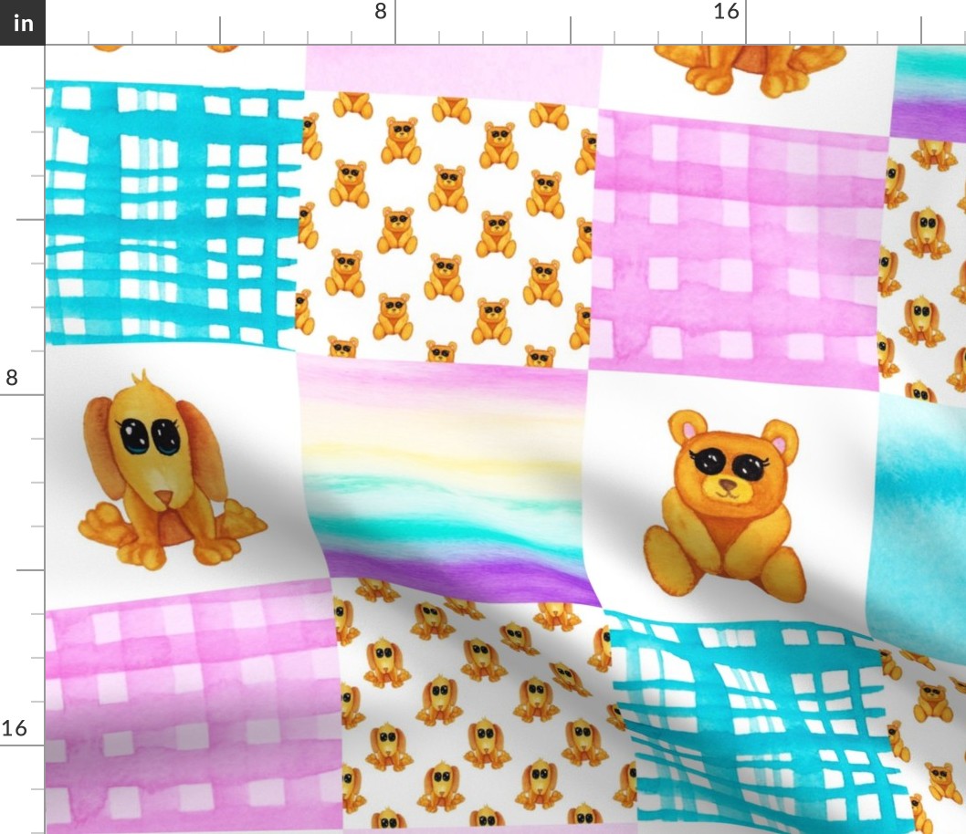 Bear Dog Cheater Quilt