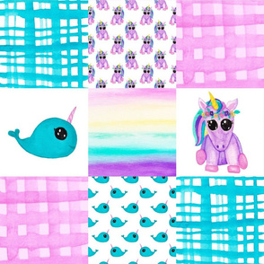 Unicorn Narwhal Cheater Quilt