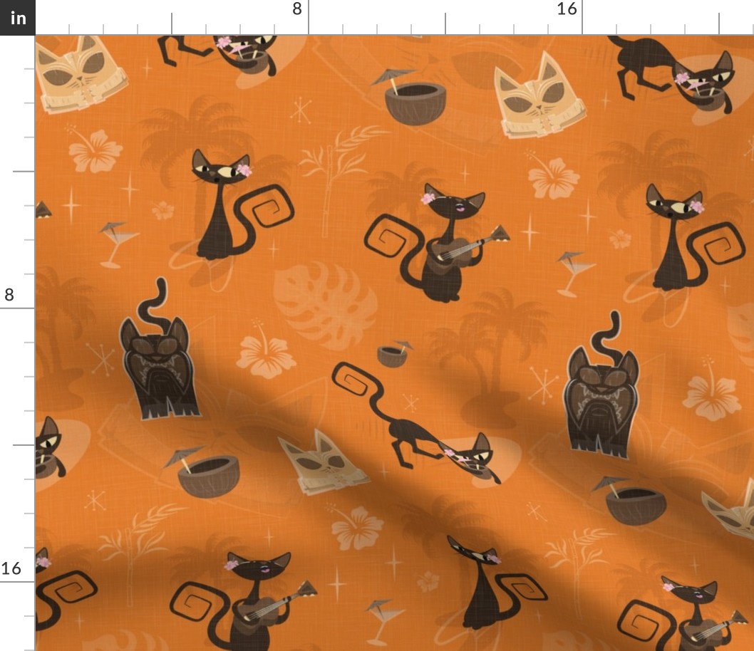 Kitschy cats -  broad scatter - orange