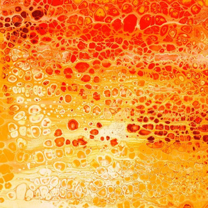 Kaleidoscope Pour Painting orange gold