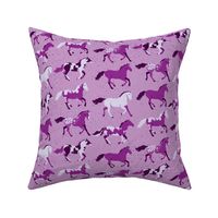 Running Horses in Purple by ArtfulFreddy