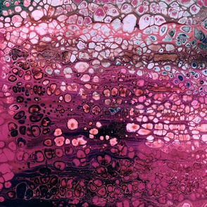 Kaleidoscope Pour Painting magenta pink