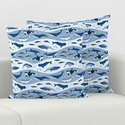 Whale Songs in Blue Waves (medium scale)