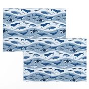 Whale Songs in Blue Waves (medium scale)