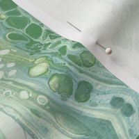 Big Circle Pour Painting mint green kaleidoscope