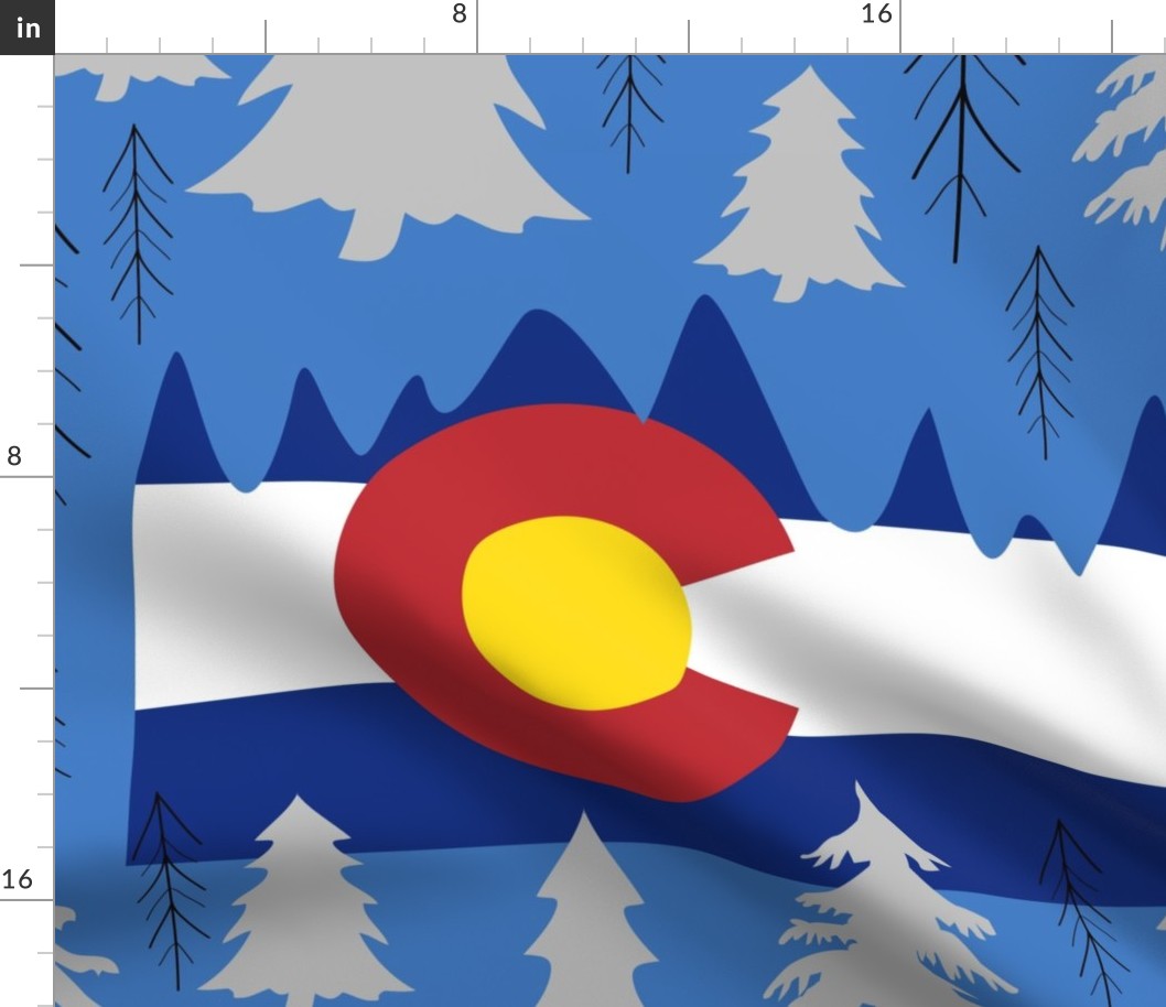 Colorado Mountains Blue