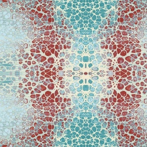 Diamond Stripe Pour Painting blue red kaleidoscope