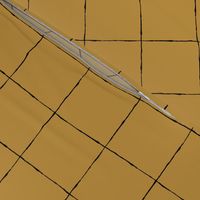 Thin Grid: Large Scale Mustard | Painterly Geometrics