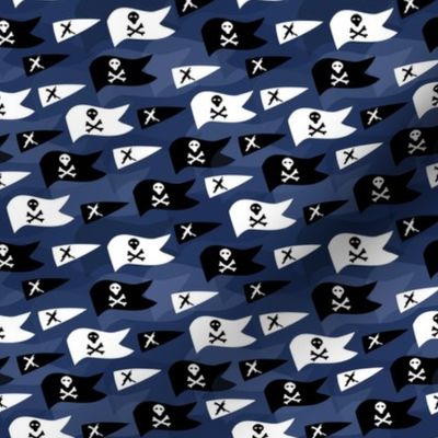 Pirate Flags! on blue