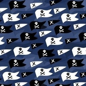 Pirate Flags! on blue