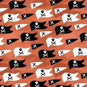 Pirate Flags! on orange