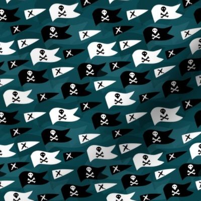 Pirate Flags! on teal