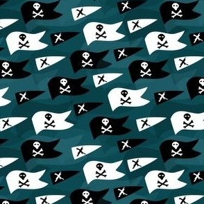 Pirate Flags! on teal