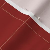 Thin Grid: Large Scale Red | Painterly Geometrics