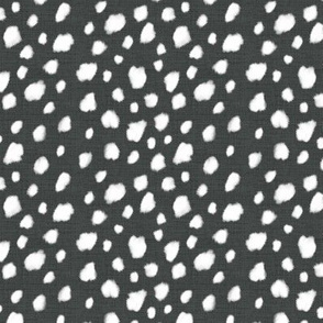 Deer Spot Linen Charcoal Grey