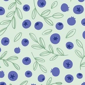 Blueberries - green - large scale