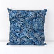 Ocean Waves in Classic Blue 