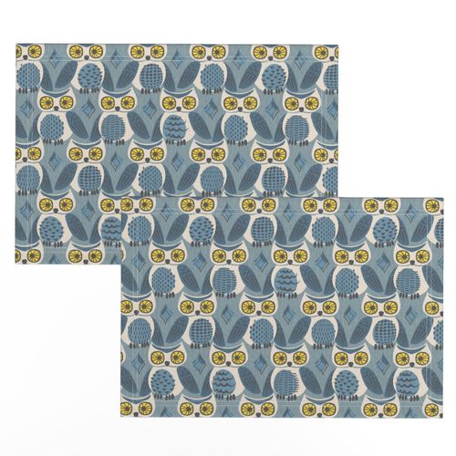 kitschy owls (blue)