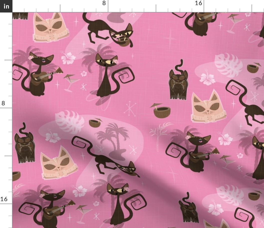 Kitschy cats bright pink