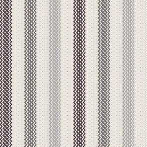 Monochromatic Three Stripe Ticking in Warm Grey