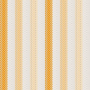 Monochromatic Three Stripe Ticking in Orange