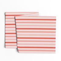 Monochromatic Three Stripe Ticking in Red Pink