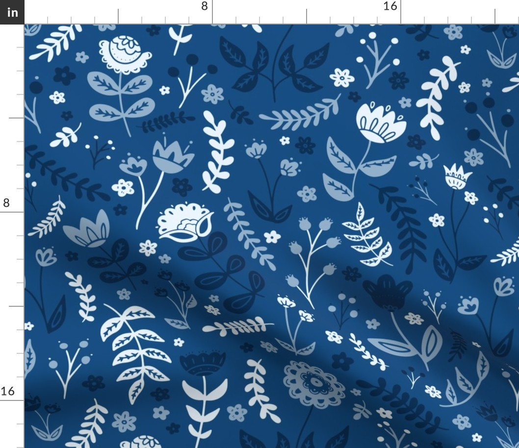 Classic Blue Floral