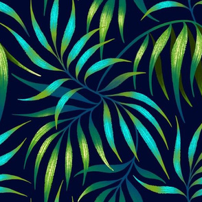Palm Leaf - Green Turquoise