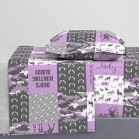 Little Lady - So Deerly Loved - Woodland Patchwork - Purple and grey - Dad's Hunting Buddy -  (90) LAD20