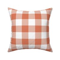 2" Buffalo Plaid with Twill Pattern | Burnt Sienna Orange Collection