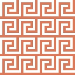 2" Greek Key Pattern | Burnt Sienna Orange Collection