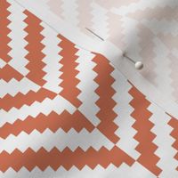 Herringbone Pattern | Burnt Sienna Orange Collection
