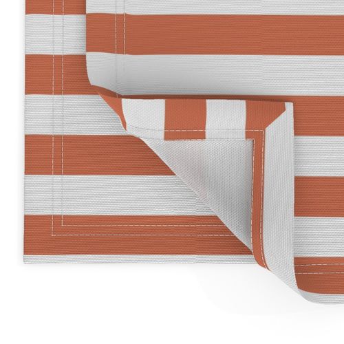 1" Horizontal Stripes | Burnt Sienna Orange Collection