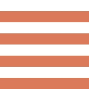 1" Horizontal Stripes | Burnt Sienna Orange Collection
