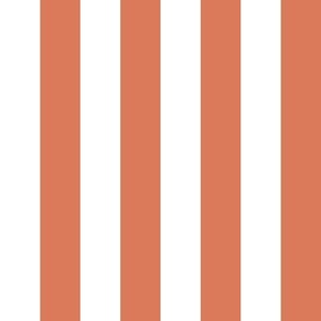 1" Vertical Stripes | Burnt Sierra Orange Collection