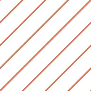 Thin Diagonal Stripes Pattern | Burnt Sienna Orange Collection