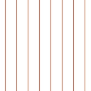 Thin Vertical Stripes | Burnt Sienna Orange Collection