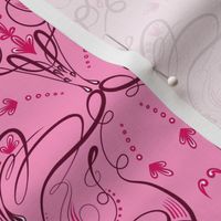 Thin Pink Damask