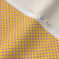 JP26 - Tiny - Checkerboard of Eighth Inch Squares in Sunny Yellow and Pink