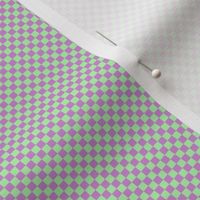JP25 - Checkerboard in Eighth Inch Squares of Lavender Lilac and Limey Mint Green Pastel