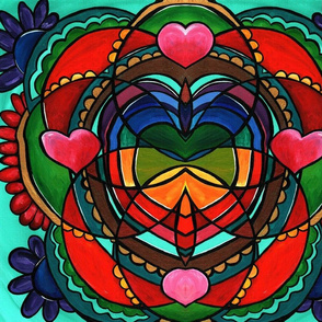 Healing Heart Mandala fractal 