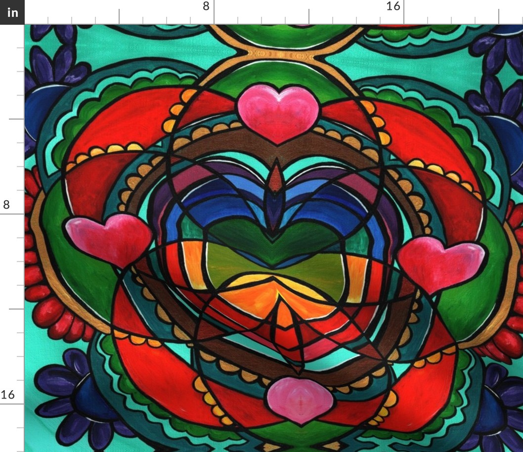 Healing Heart Mandala fractal 