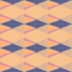 Geometric Triangle Purple and Peach