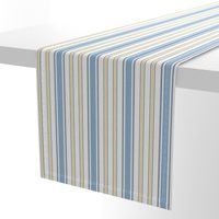 Ticking Two Stripe in Blue Gray and Yellow