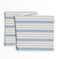 Ticking Two Stripe in Blue Gray and Yellow