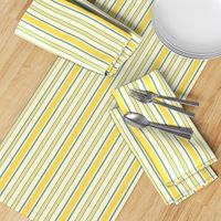 Ticking Two Stripe in Yellow and Blue