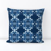 Brushstrokes Ikat in Classic Blues