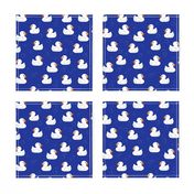 rubber duckie fabric - rubber duck fabric, cute bathtime fabric, bath fabric, baby fabric, kids fabric -   royal blue