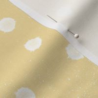 large creamy yellow with white dots gender neutral baby, cream, kids, sunshine, bright, hand-painted